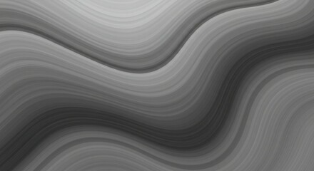 Abstract waves, monochrome, flowing lines, grayscale, undulating curves, smooth gradients, organic patterns, rippling texture, fluid motion, soft contrasts, hypnotic design, minimalist art, wavy strip