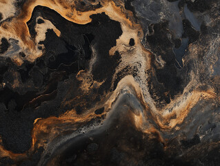gold and black marble