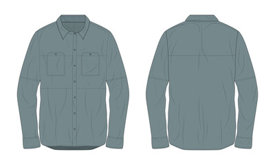 Men's long sleeve shirt mockup