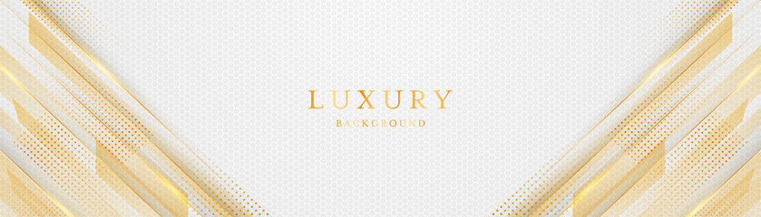 White background with elegant golden lines, use for template or cover. Elegant premium white background. vector illustration	