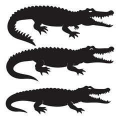 crocodile silhouette vector art
