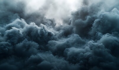 Obraz premium Dramatic Stormy Clouds Abstract Background: Moody Sky and Ominous Weather