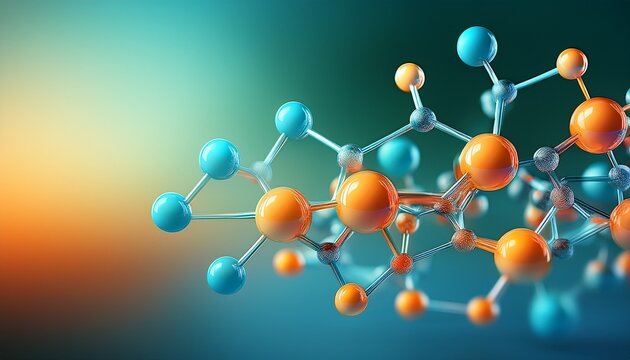 3d render of dimethyl phthalate molecular structure with bright minimalistic tones modern design scientific focus blurred background and blank space for captions symbolizing molecular chemistry and pr