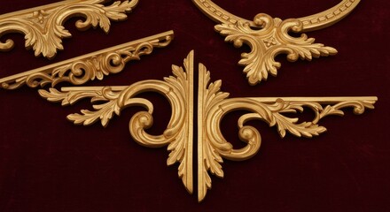Gilded Rococo Corner Embellishments