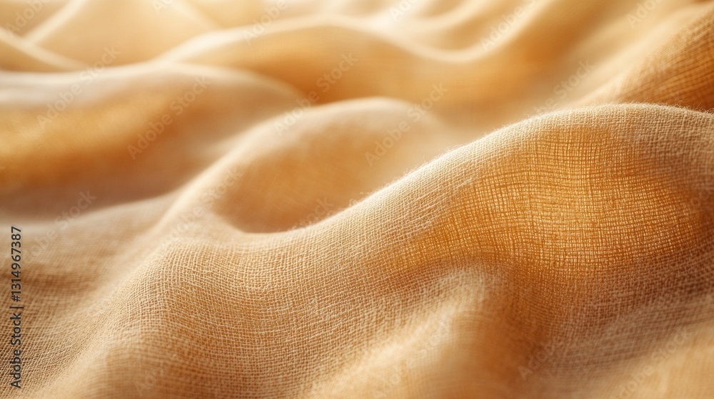 Aufkleber a gentle play of light dances across the surface of luxurious golden fabric, creating soft waves and