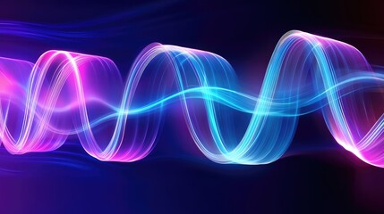 Radio waves and frequency lines illustrating wireless communication.