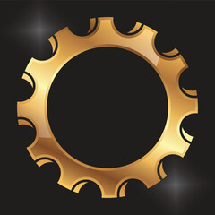 Gold Gear Design Inspiration. Gold Gear Symbol Logo Vector Template Design, Gold Gear Design Logo Vector Illustration