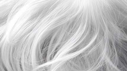 Fototapeta premium Detailed Close-up of White Wig Hairs