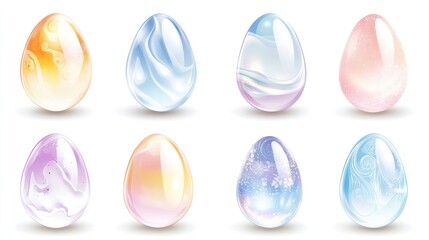 Elegant Easter Eggs with Watercolor Patterns for Festive Spring Celebrations