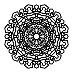 Easily editable and resizable coloring mandala background