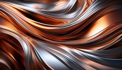 abstract metallic flow a symphony of silver and bronze hues