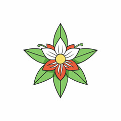 columbine flower isolated on white