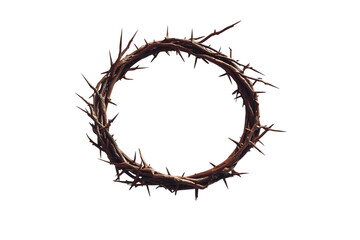 Crown of thorns in circular shape, symbolizing Christ's suffering on Good Friday