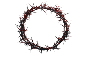 Crown of thorns in circular shape, symbolizing Christ's suffering on Good Friday