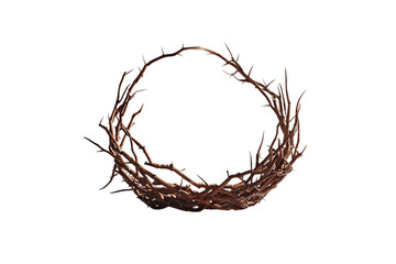 Fototapeta premium Crown of thorns in circular shape, symbolizing Christ's suffering on Good Friday