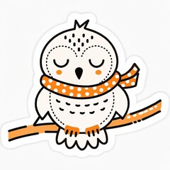 owl in winter clothes