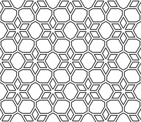 Seamless girih pattern. Girih 6. Traditional Islamic Design. Mosque decoration element. Seamless geometric pattern. Seamless islamic pattern. Background vector illustration. Morocco seamless vector pa