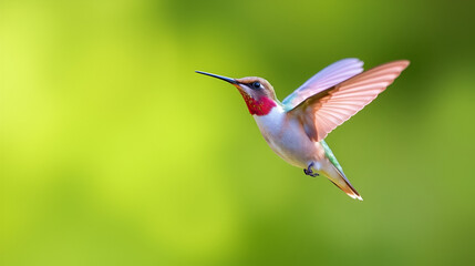 Light and flight - ruby throated hummingbird