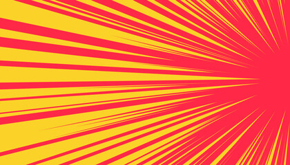 Superhero power explosion with glowing energy lines. Comic book inspired burst with vibrant streaks and bright radial rays. Perfect for manga, anime and digital art.