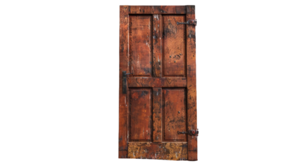 Wooden Door Hinting on transparent background PNG.