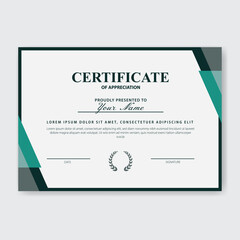Modern Certificate Design, White Background, Award