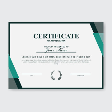 Modern Certificate Design, White Background, Award
