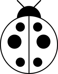 vector illustration of a ladybug
