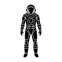 Astronaut in advanced space suit flat vector with white background