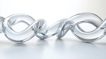 Fototapeta premium Art studio glass sculpture minimalist twisting design for contemporary spaces