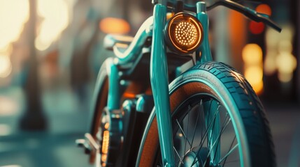 Fototapeta premium Ebike Ebikes are a sustainable mode of transport in urban environments.