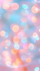 Fototapeta premium Delicate pink crystal beads cascading and gleaming, radiating elegance against soft focus background holographic