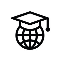 Graduation cap with diploma and academic symbols
