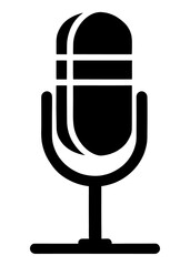 microphone icon silhouette collection. trendy and modern vector. silhouette design for app, web, poster.Microphone on white background.
