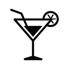 martini glass with a cocktail