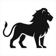 Lion vector art illustration silhouette