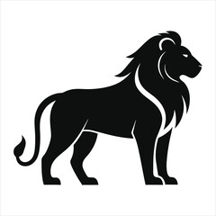 Lion vector art illustration silhouette