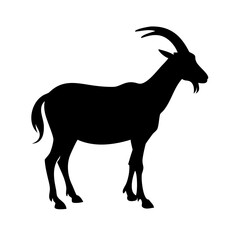 Obraz premium Goat vector, goat icon, goat silhouette, goat head vector, goat outline, goat illustration, goat logo, goat clipart, goat drawing, cartoon goat vector, farm animal vector, minimalist goat, goat symbol