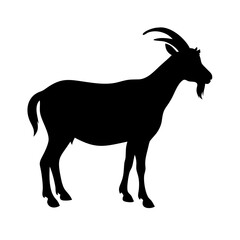 Fototapeta premium Minimalist goat face icon with modern aesthetics.