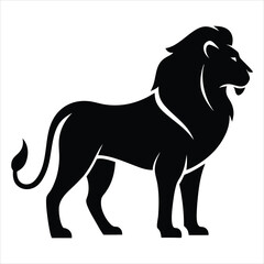 Lion vector art illustration silhouette