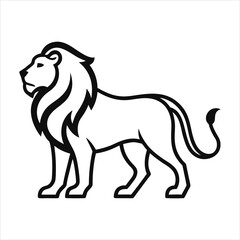 Lion vector art illustration silhouette