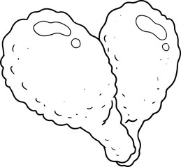 fried chicken doodle