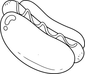hotdog outline