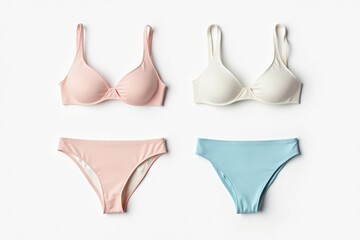 Vibrant swimwear on neutral backdrop