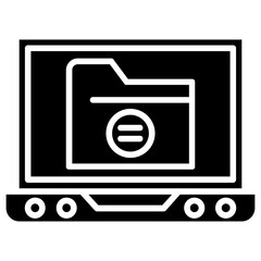 Laptop Document Folder Icon