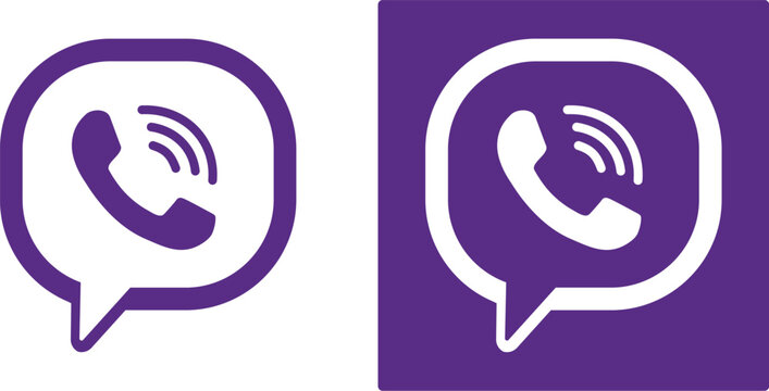 Viber logo vector isolated, messaging and calling app icon, popular communication platform for chats and calls, used for editorial content, transparent background