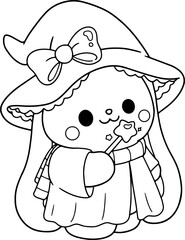 witch character magic doodle