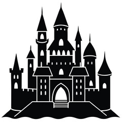Obraz premium fairy tale castle vector illustration
