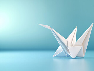 Naklejka premium elegant origami crane art