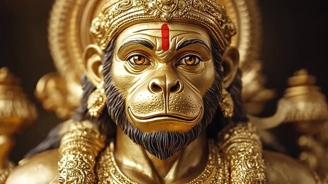 Majestic Golden Hanuman Statue: A Symbol of Strength and Devotion