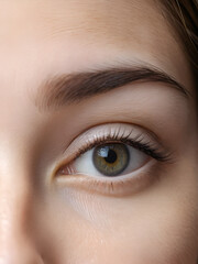 Obraz premium Chalazion on the eyelid of a girl close-up